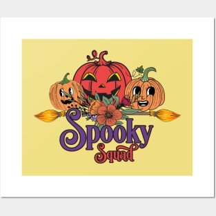 Spooky Squad Retro Halloween Design Posters and Art